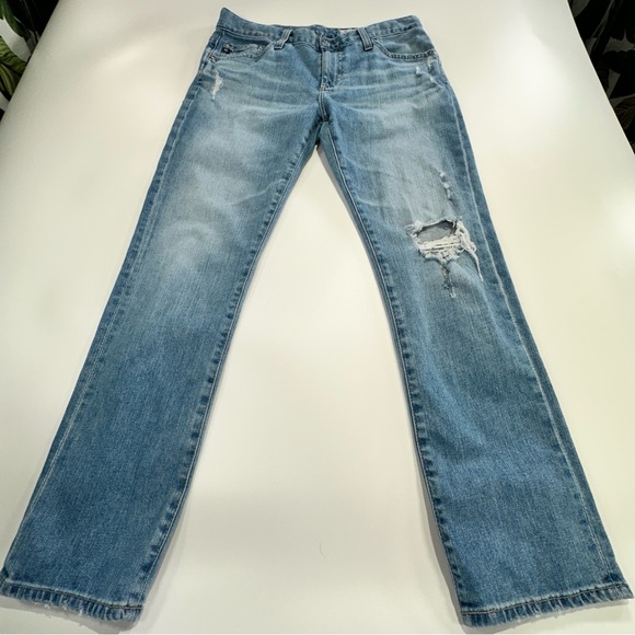 AG Adriano Goldschmied Anthropologie Distressed Jeans Women 28R - Picture 2 of 12